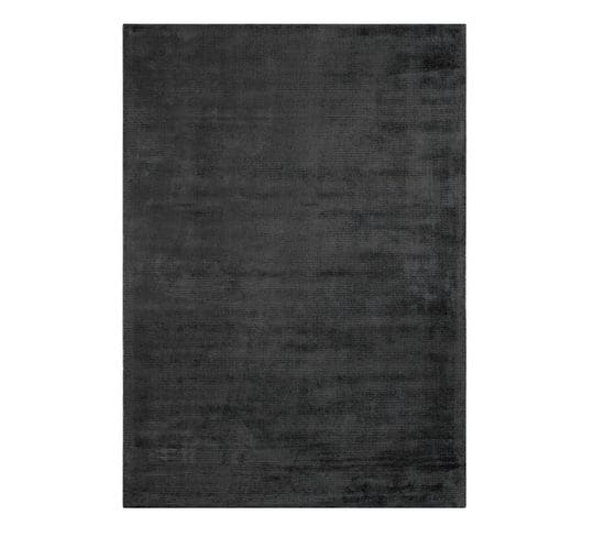 Tapis Tissé Main Oker En Viscose - Noir - 120x170 Cm