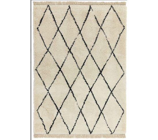 Tapis Style Berbère Diko En Polypropylène - Beige Foncé - 120x170 Cm