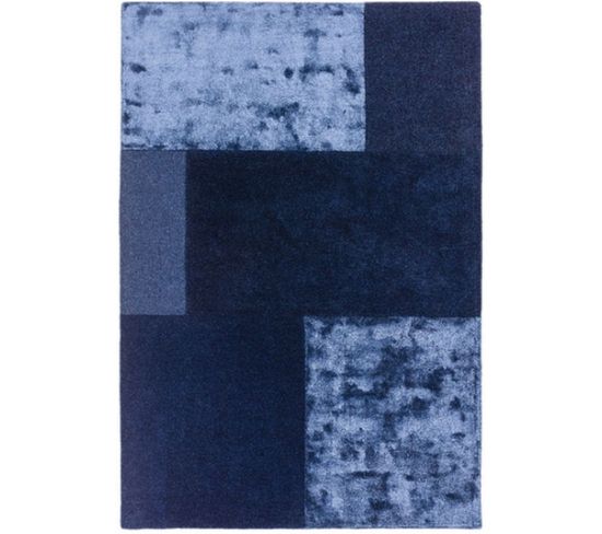 Tapis Tufté Main Slate En Laine - Bleu - 120x170 Cm