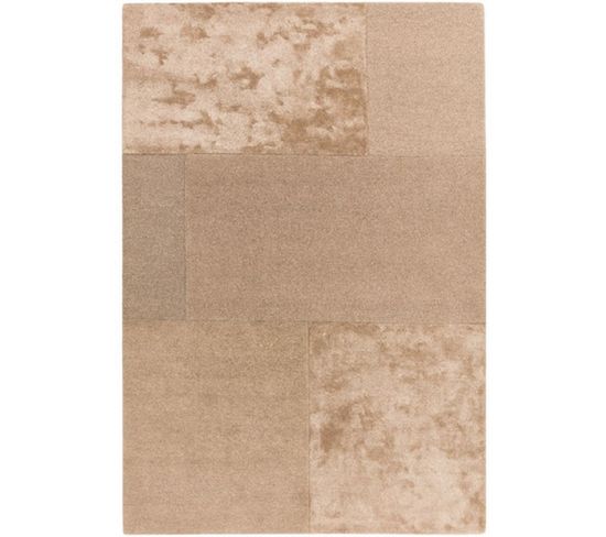 Tapis Tufté Main Slate En Laine - Beige - 120x170 Cm