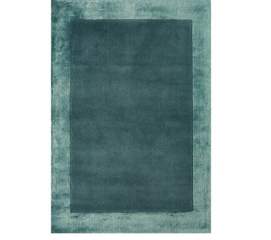 Tapis Tufté Main Tosca En Laine - Bleu Turquoise - 120x170 Cm