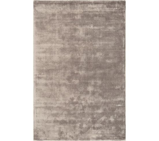 Tapis Luxe Designer Titane En Viscose - Taupe - 120x170 Cm