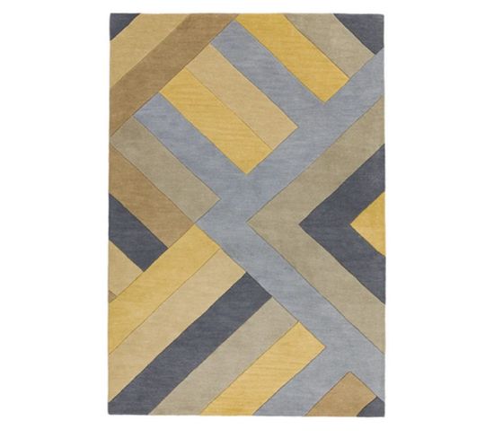 Tapis Pure Laine Tufté Main Zigo - Multicolore 120x170 Cm