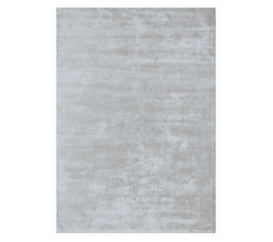 Tapis Luxe Designer Titane En Viscose - Gris Clair - 175x250 Cm