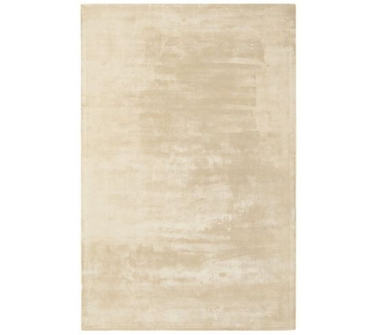 Tapis Luxe Designer Titane En Viscose - Beige Clair - 200x300 Cm