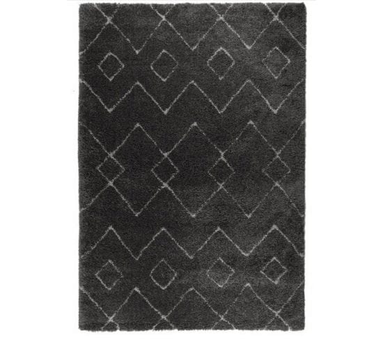 Tapis De Salon Moderne Romano - Gris Anthracite 200x290 Cm