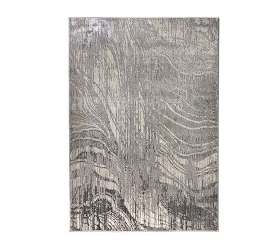 Tapis De Salon Pepper En Polypropylène - Argent - 200x290 Cm