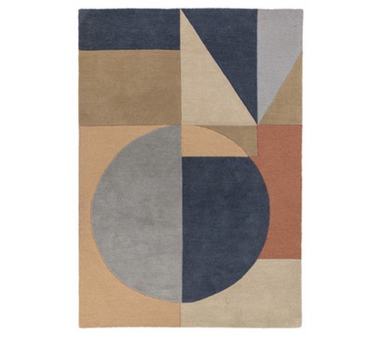 Tapis De Salon Moderne Pure Laine Archo - Multicolore 160x230 Cm