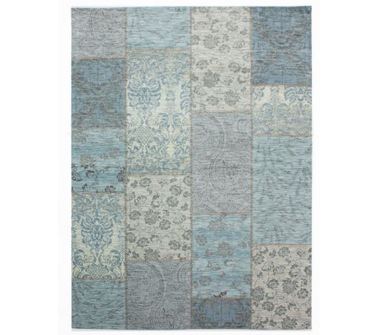 Tapis De Salon Design Muddle En Acrylique - Bleu Ciel - 160x230 Cm