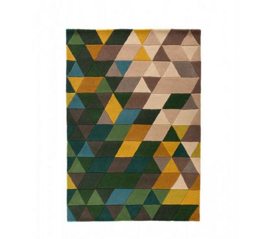 Tapis De Salon Design Shape En Laine - Multicolore - 120x170 Cm