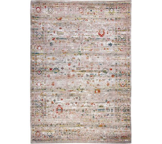 Tapis De Salon Turkish Delight En Coton - Beige - 170x240 Cm