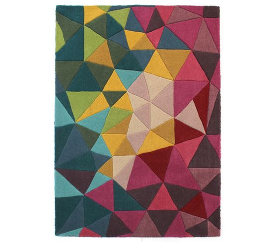 Tapis De Salon Laine Plymouth En Laine - Multicolore - 160x230 Cm