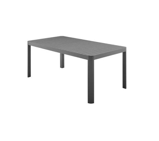Table De Jardin Extensible Sur 1 Côté - Aluminium - 180/240 X 100 X 76 Cm