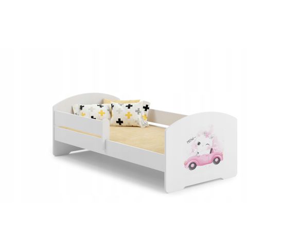 Lit Simple Avec Matelas Sticker Chat 140 X 70