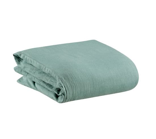 Housse De Couette Stonewashed Zeff Vert De Gris 240 X 220 Cm Vivaraise