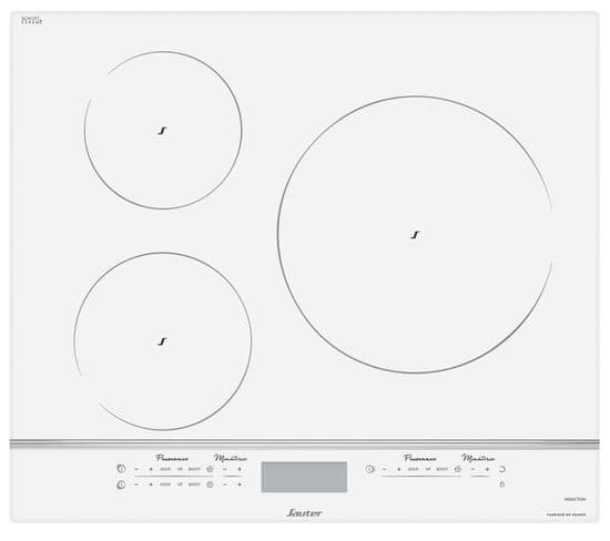 Table De Cuisson Induction 60cm 3 Feux 7400w Blanc - Spi9544w