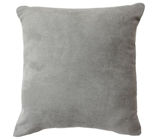 Coussin Déhoussable Zippé - 40x40 Cm - Gris Clair