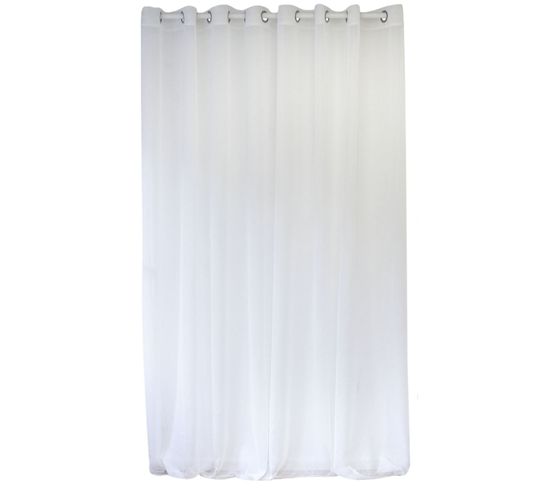 Voilage Grande Largeur Sablé - 300 X 240 Cm - Blanc