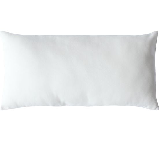 Coussin Non Déhoussable En Coton Uni - 30x50 Cm - Blanc