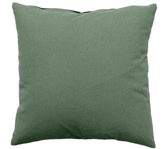 Grand Coussin Déhoussable Panama - 60 X 60 Cm - Vert Argile