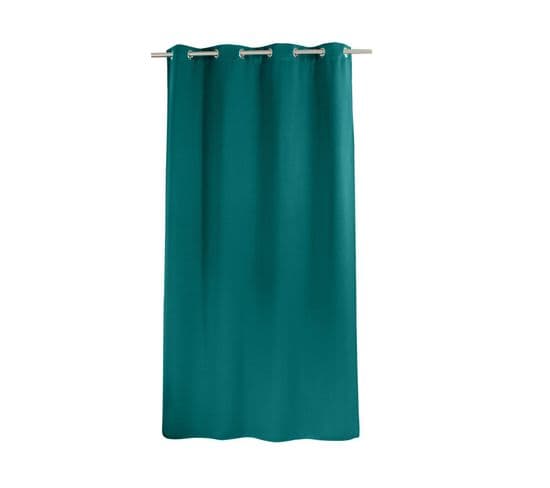 Rideau Occultant Basic à 8 Oeillets - Longueur 240 Cm X Largeur 140 Cm - Vert Émeraude