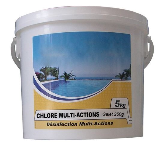 Chlore Lent Multi-fonctions Galet 250g 5kg - Chlore Multi-actions 250