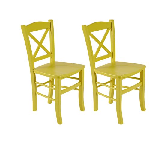 Chaises En Hêtre Massif Couleur Pop (lot De 2) - Clayton