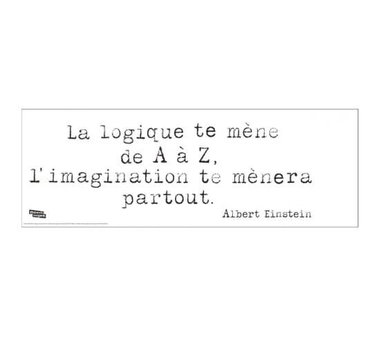 Sticker Citation A. Einstein "logique Et Imagination"