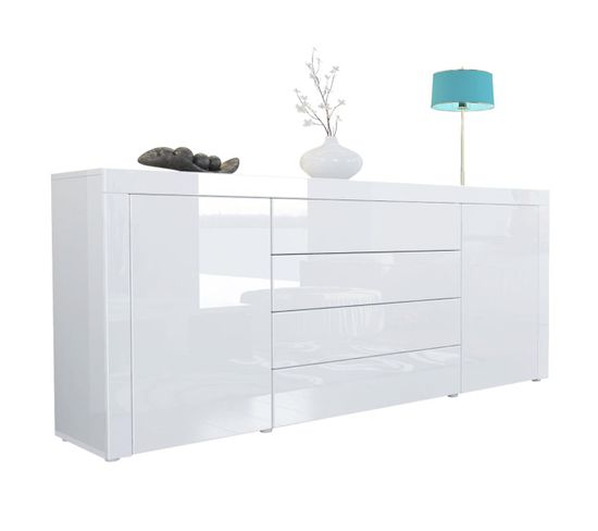 Buffet Design Laqué Blanc 167 X 72 X 35