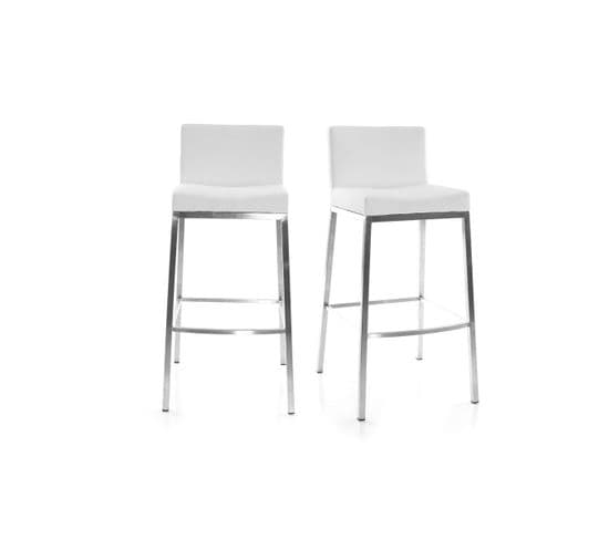 Tabourets Design Blanc H66 Cm (lot De 2) Epsilon