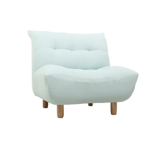 Fauteuil Scandinave En Tissu Menthe à L'eau Et Bois Clair Yumi