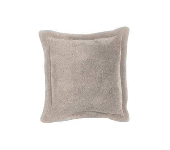 Coussin Doux Taupe 50 X 50 Cm Fero