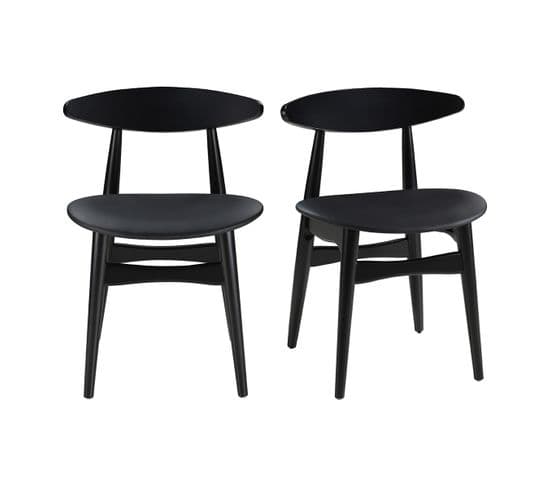 Chaises Design Noires (lot De 2) Walford