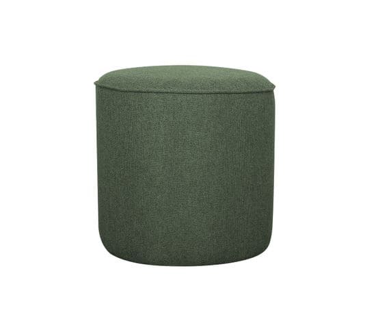 Pouf Rond En Tissu Kaki D40 Cm Coq