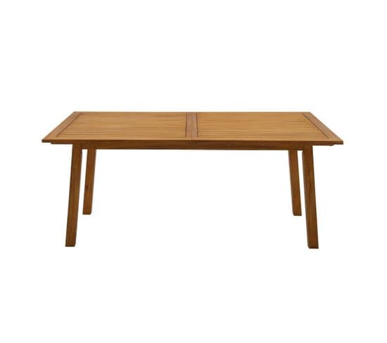 Table De Jardin Extensible Rallonges Intégrées En Bois Massif L180-240 Cm Mayel