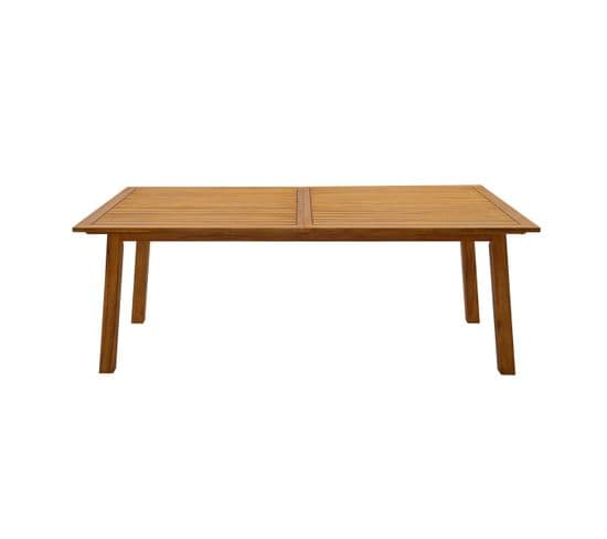 Table De Jardin Extensible Rallonges Intégrées En Bois Massif L210-300 Cm Mayel