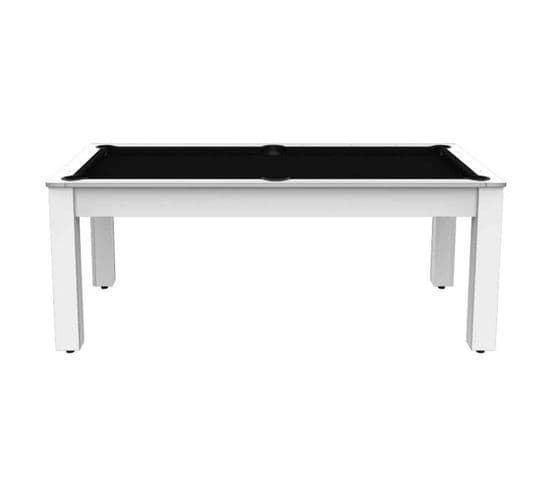 Table De Billard Convertible "oregon" 213cm Blanc et Noir