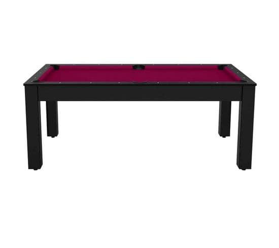Table De Billard Convertible "oregon" 213cm Noir et Prune