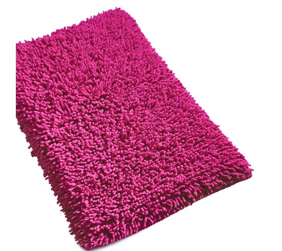 Tapis De Bain 50x80 Cm Chenille Fuchsia 1800g/m2