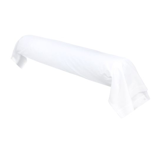 Taie De Traversin Uni 185x43 Cm Pur Percale Primo Blanc