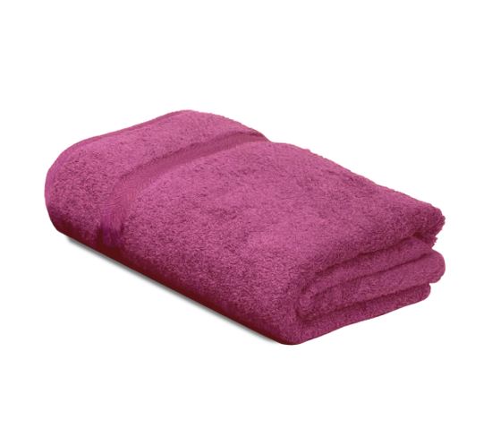 Serviette De Toilette 50x100 Cm Royal Cresent Rose Vin 650g/m2