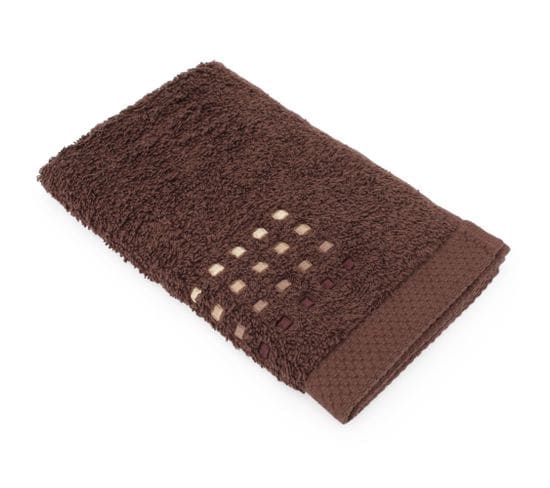 Serviette Invité 33x50 Cm Pure Squares Marron 550g/m2