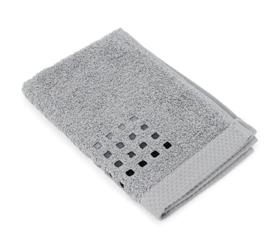 Serviette Invité 33x50 Cm Pure Squares Argent 550g/m2