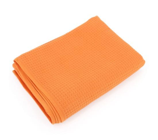 Serviette De Toilette 50x100 Cm Nid D'abeille Pure Waffle 300 G/m² Orange Butane