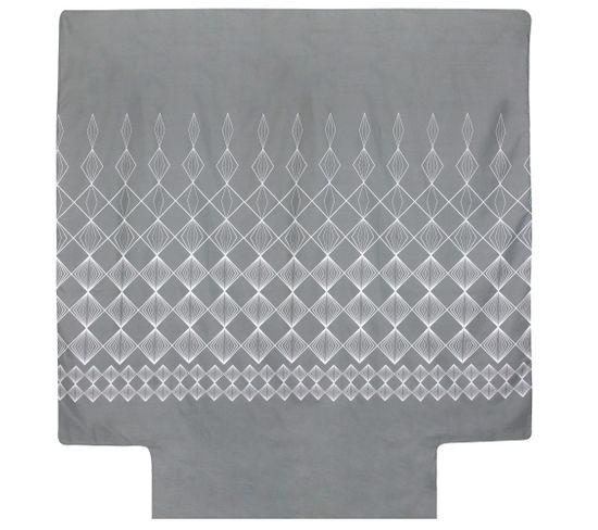 Housse De Couette 260x240 Cm Coton Forever Gris Gris Foncé