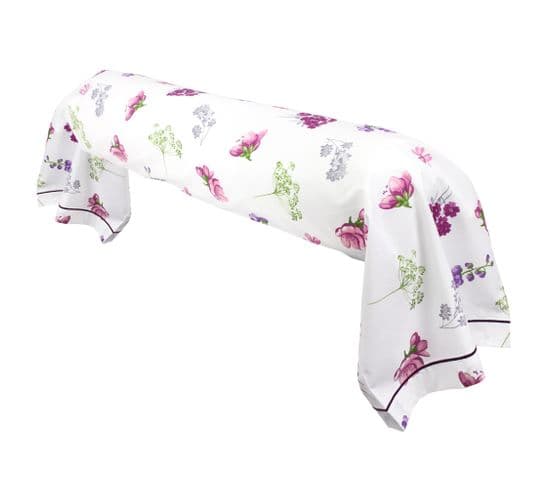 Taie De Traversin 200x43 Cm Coton Pretty Blanc