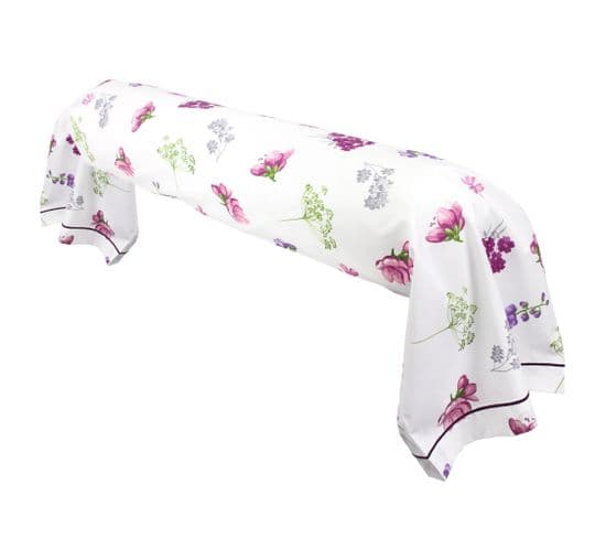 Taie De Traversin 240x43 Cm Coton Pretty Blanc