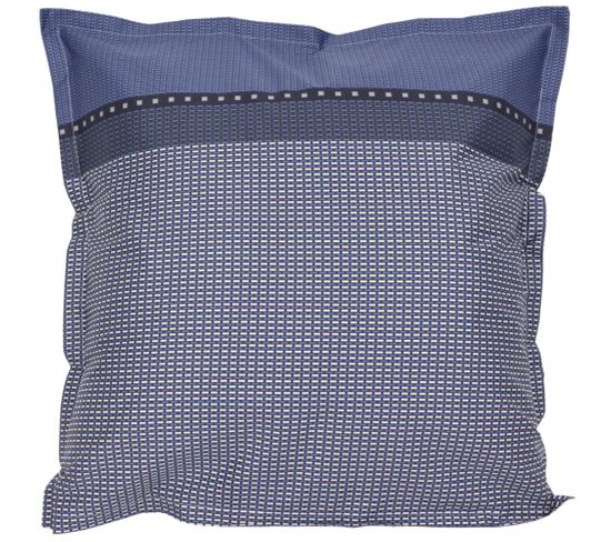 Taie D'oreiller 65x65 Cm Satin De Coton Enzo Bleu