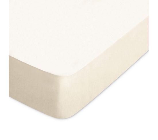 Drap Housse Uni 100x210 Cm Coton Alto Crème