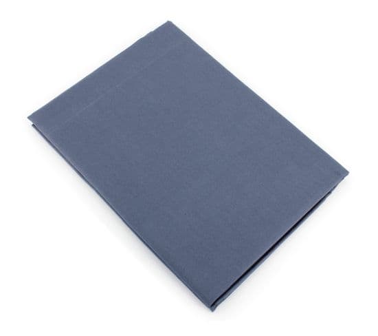 Drap Plat Uni 180x290 Cm Coton Alto Bleu Jean